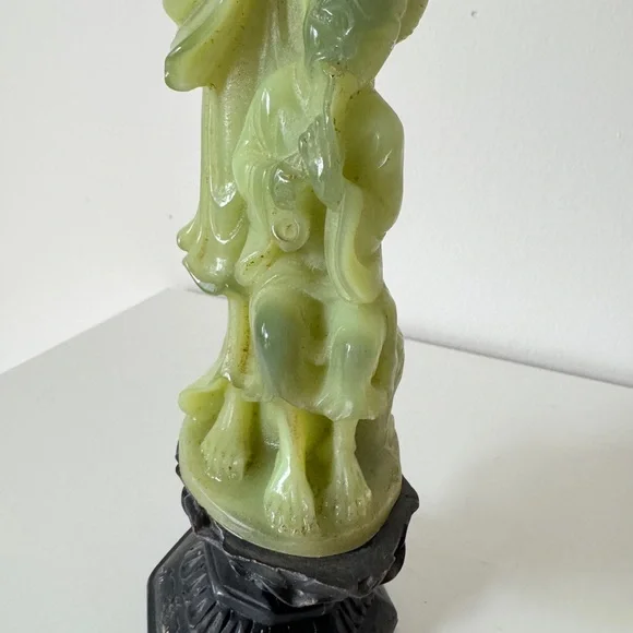 Vintage Green Figurine Sculpture - Picture 6 of 7